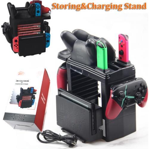 NEW for Nintend Switch Charger Stand Games Disc Storage Nintendoswitch Console Pokeball Controller Holder Nintendos Game Accesso