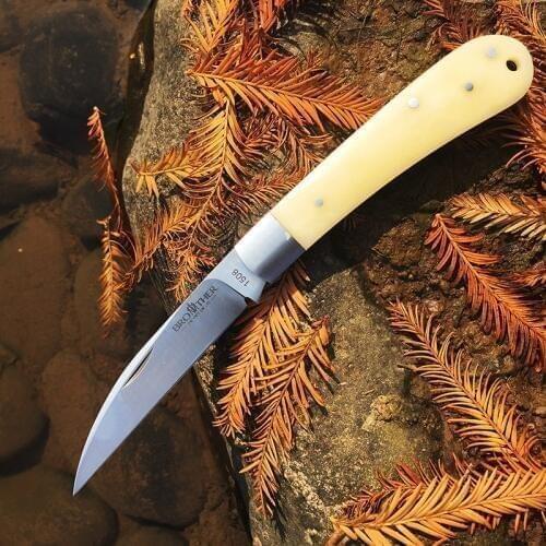 [Brother 1508BN] Slip joint Pocket knife modern traditional folding knives VG10 steel Bone folder Tactical EDC tool collection