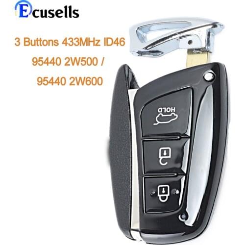 3 Buttons Smart Remote Car Key Fob 433MHz ID46 Chip for Hyundai Santa Fe 2012-2015 FCC ID: 95440 2W500 / 2W600