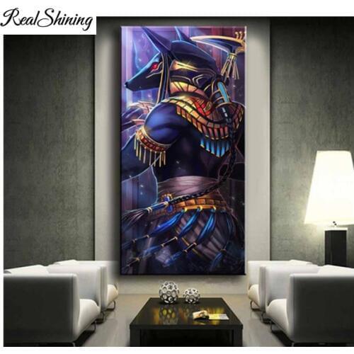 Full Square/round drill 5D DIY Diamond Painting "Egyptian God Anubis ''3D Embroidery pattern cross stitch kit Art FS6039