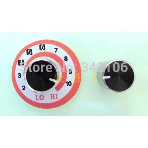 Free Shipping!!! 20pcs Aluminum potentiometer knob 10 * 14.5mm aluminum knob black with dial