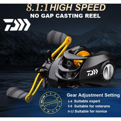 Brand High Quality Fishing Reel 8.1:1 High Speed Baitcasting Reel Lightweight Casting Reel Fishing Lure Bait