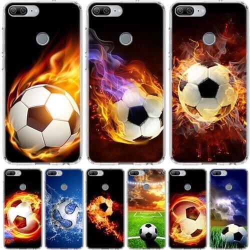 Fire Football Soccer Ball Phone Case for Huawei Honor 10 9 Lite Y9 Y5 Y6 Y7 2019 8X 8A 8S 7A 7X 10i 20i Pro V30 Art Coque Capa