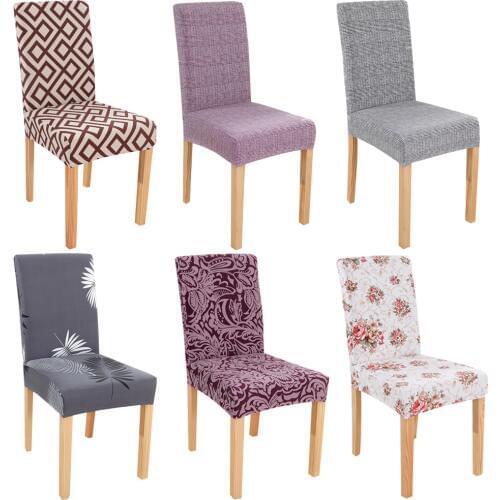 New Chair Covers Spandex Stretch Chair Covers Dining Slipcover Decorative Chair Cover floral For Kitchen Wedding Banquet Hotel