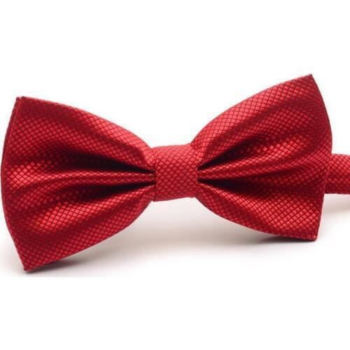HOOYI Red Bow Ties for Men Butterfly Wedding Party Polyester Bowtie Blue Black Neck Tie