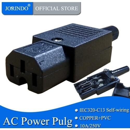 JORINDO IEC C15 down Angle Rewirable Horizontal Connector 125V-250V C13 90 Degree Plug