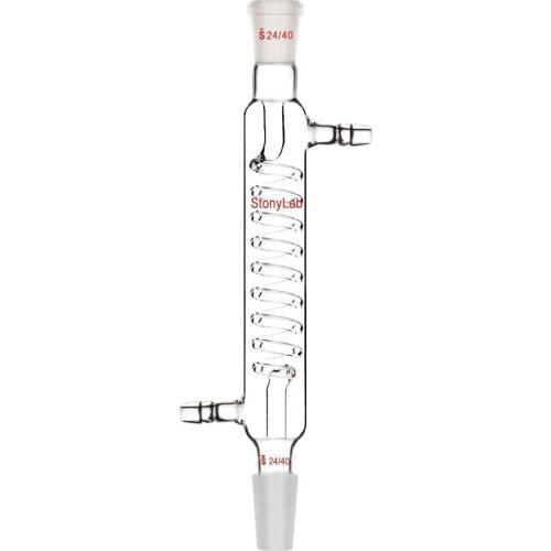 200mm 24/40 Graham Condenser Condenser With Coil Inner Tube Distillation Device Extraction Separator Device