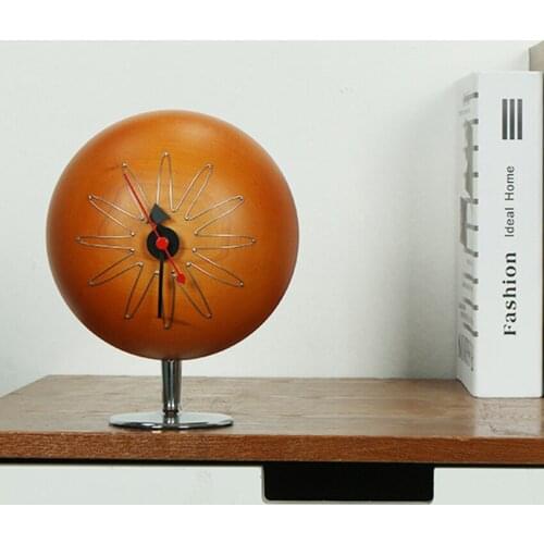 Small Table Clocks, Creative Non-Ticking Tabletop Wood Clock Battery Operated Desk Clock for Bedroom Living Room Kitchen