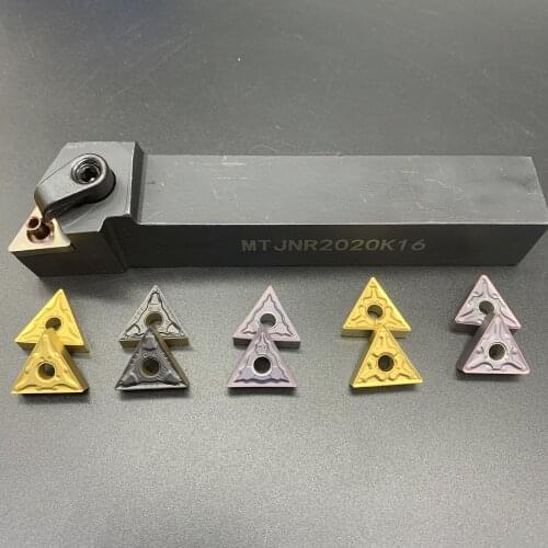 MTJNR/L MTJNR1616H16 MTJNR2020H16 MTJNR2525H16 External Turning Tool Holder TNMG160404/8 Carbide Inserts Lathe Cutting Tools Set