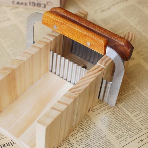 Handmade Wooden Soap Cutting Tools Set Double Slot Straight Soap Knife Wave Knife Soap Cutter