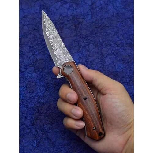 New4020outdoor tactical pocket Folding Knife VG-10 Blade Natural acid branches Handle Wilderness hunting Survival multi-function