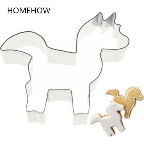 Homehow Brand 1PC/Lot Lovely Pony Foal Horse Cookie Cutter Animal Series Kitchen Baking Stencil Stainless Steel Cookie Cutter