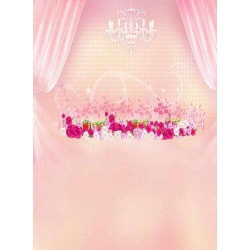 TR 8x8ft Pink Curtain Wallpaper Photo Backdrops Vinyl Cloth Digital Wedding Baby Background Photo Studio Photography Backdrops