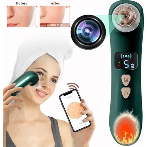 Visual Blackhead Remover Vacuum Pore Cleaner Acne Remover Electric Heating Nose Face Deep Cleansing WIFI Microscope Camera
