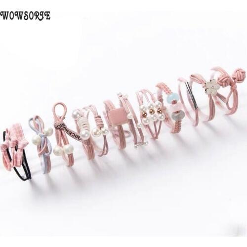 Girls Headbands Women Hair Accessories Elastic Hair Bands for Girl female Hairband Rubber Rope Gum ties Hair Band 12/16/20/25pcs