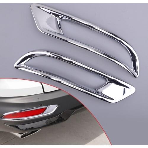 1 Pair ABS Chrome Tail Rear Fog Light Lamp Frame Cover Trim Fit for Honda CR-V 2020 2021