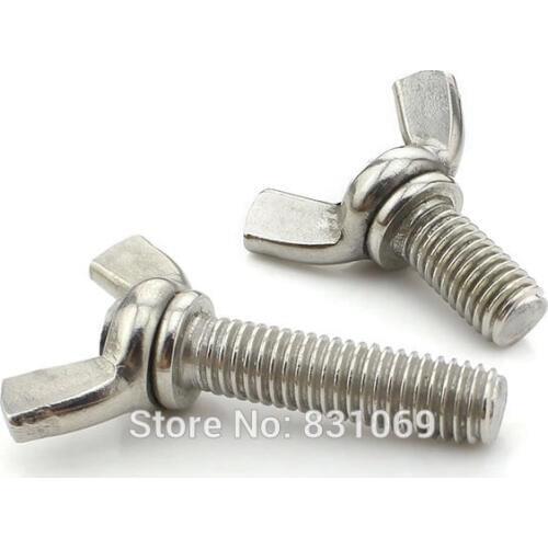 10pcs/Lot Metric M8x16mm Stainless Steel Wing Bolt Butterfly Bolt Screw Brand New