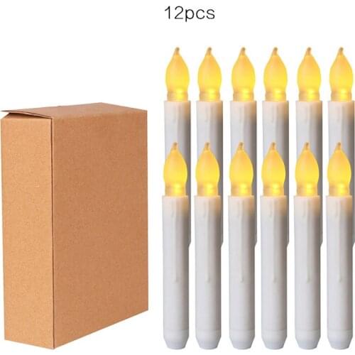 12pcs Homemory LED Taper Candles with Remote Flickering Light Flameless