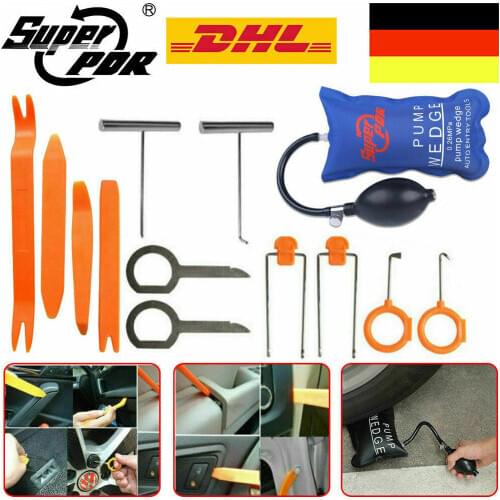 Car Panel Removal Open Pry Tools Kit Dash Door Radio Trim PDR Pump Wedge 13pc Super PDR Pump Wedge