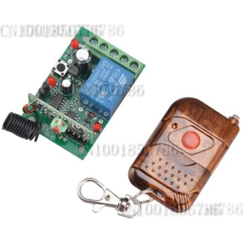 DC 24V 1CH Remote Control Switch 10A Relay Switching Wireless Controller NO COM NC Button ON OFF Remote Switches 315/433 ASK