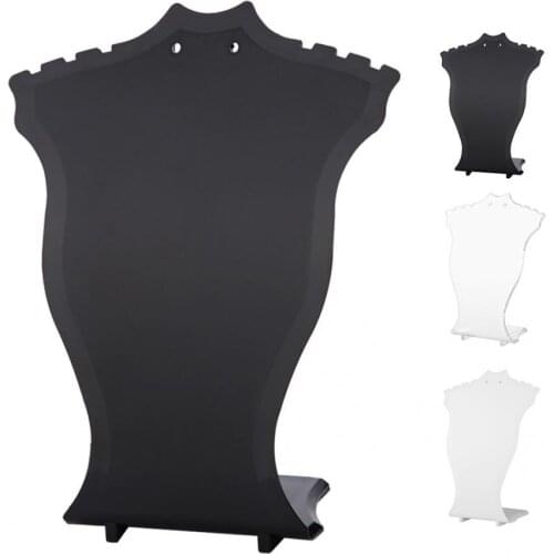 3 Color Jewelry Display Stand Pendant Necklace Chain Holder Earring Display Stand Showcase Rack Black White Transparent