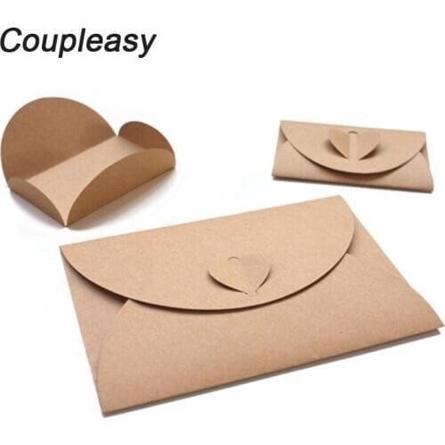 7.5x10.5cm/11.5x17.5cm Kraft Paper Envelope Blank DIY Gift Envelope Retro Wedding Party Invitation Card Package Envelopes 50Pcs