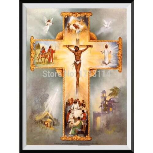 5d Diy Diamond Painting Religious Figures Round Diamond Home Decoration Crafts Imitating Cross Stitch Style