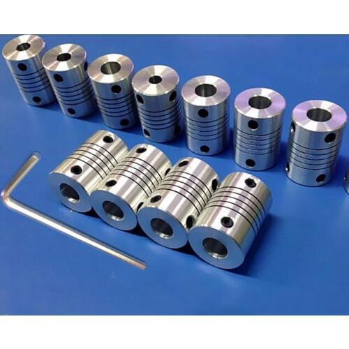 Aluminum Diameter 18mm Length 25mm Inner Dia 3mm To 10mm Coupler Flexible Shaft Coupling Encode Connector CNC Stepper Motor