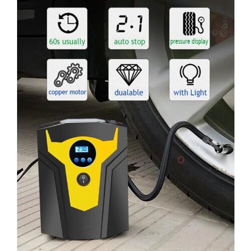 Car Air Compressor Inflator Pump LED Lamp for Car Motorcycle Bicycle Tire Inflatable Wireless Electric Air Pump Balloon Pump