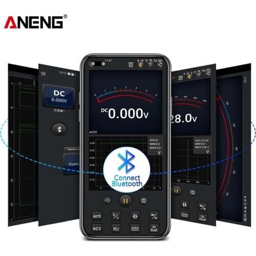 Smart AN9002 Bluetooth Digital Multimeter Auto-Range Professional 6000 Counts MultimetroTrue RMS AC/DC Current Voltage Tester
