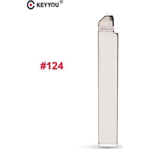 KEYYOU NO.124 Blank Key Blade For Toyota 2015 Corolla Flip Remote Key Blade Replacement 124# KEY BLADE