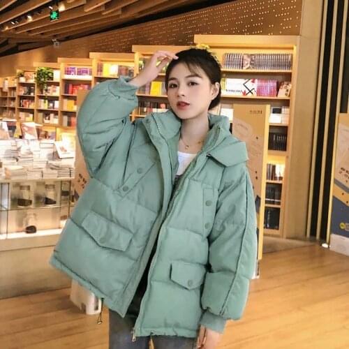 Parker Women Winter Jacket 2021 New Korean Loose Thicke Bread Clothing Female Cotton Padded Short Jacket Student Coat Outerwear