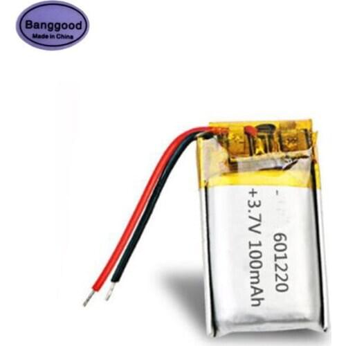 3.7V 100mAh 601220 061220 Lipo Polymer Lithium Rechargeable Li-ion Battery Cells Fit 601221 061221 Model Toys Powerbank Battery