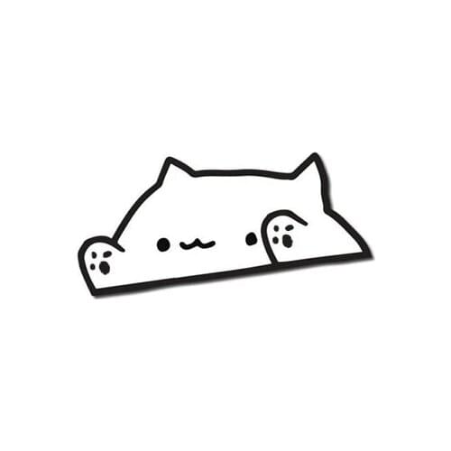 Cartoon Car Sticker Bongo Cat Vinyl Auto Accessories Car Window Car Styling Decal PVC Cover Scratches Waterproof Toyota KiaHonda