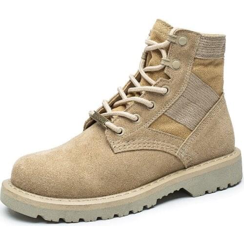 Men Outdoor Boots Desert Army Military Tactical Boots Women Leather Combat Hiking Boot Mountain Climbing Sports Sneakers AA60623