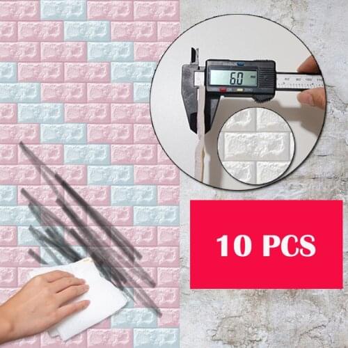 3D Wall Stickers Imitation Brick Bedroom Decor Self-adhesive Wallpaper Panels Waterproof Living Room Kitchen TV Home Decoration