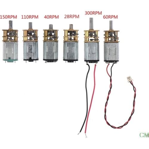 Micro N20 Gear Motor Slow Speed Metal Gearbox Reducer Electric Motor DIY Toy 40/60/28/300 RPM