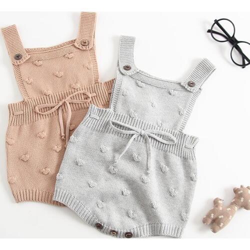 Baby boys girls wool jumpsuit Plush Knitted Overalls Knitted Clothes Jumpsuit Toddler Cloth sweater autumn winter climb clothes