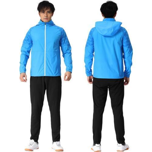 Blue Sports Trench Coat MenS Spring 2020 New Zip-Up Cardigan Casual Coat Quick Dry Outdoor Running Jersey Gym Workout Suit