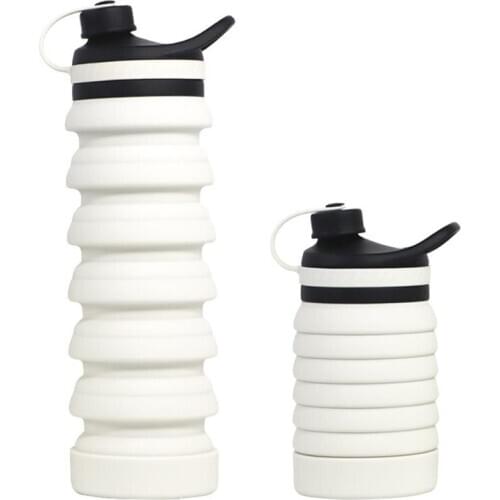800mL Collapsible Water Bottle Foldable Water Bottle Food-grade Silicone Lightweight Leak Proof Detachable BPA Free Bottle