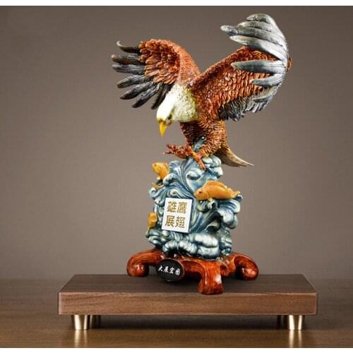MODERN ABSTRACT EAGLE SCULPTURE GEOMETRIC RESIN EAGLE STATUE WILD ANIMAL HOME DECORATION ACCESSORIES CRAFTS BUSINESS GIFTS