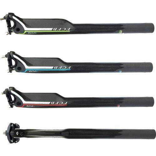 Special Clearance FCFB carbon seat post 3K small resistance Carbon seat tube saddle handlebar real shock /green/red/blue