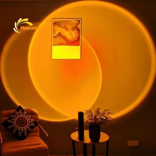 Nordic LED Sunset Floor Lamp for Home Living Room Bedroom Decor Atmosphere Indoor Light Colorful Indoor Lighting Floor Lights