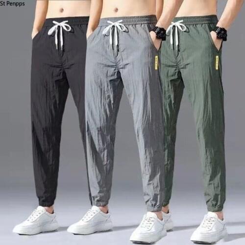 Ultra-thin Summer Casual Pants for Men Outdoor Big Size Sport Fashion Light Weight Comfortable Loose Cool Running Pants