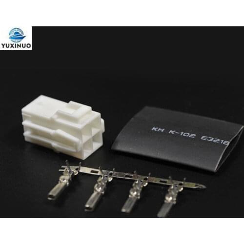 Set 4-Pin DC Power Connector Plug For Icom IC-7000 IC-7100 IC-7400 IC-7600 YAESU FT-450 KENWOOD TS-480 Radio DIY Cable Adapter