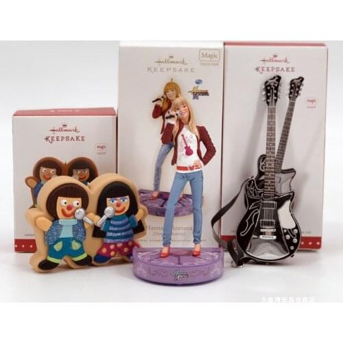 1Piece 9-14cm HMK American festival decoration Mini Pendant indoor desktop Decoration Christmas sound guitar singer doll