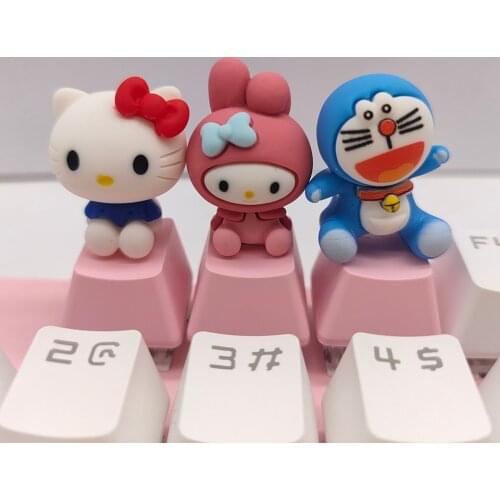 1Pc Personalized Kitty PBT Keycaps For Mechanical Keyboard Gaming Decoration Accessories Cartoons Custom Cute Diy Key Cap Gift