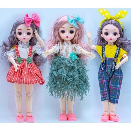 12 Inch BJD Doll 1/6 30cm Fashion Princess with Casual Clothes Headwear 3D Real Eyelashes Dress Up Dolls for Girls Gift DIY Toys