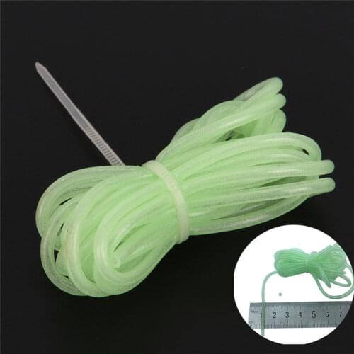 2m Soft Silicone Lumo Tube Green Glowing Fishing Rubber Tubing