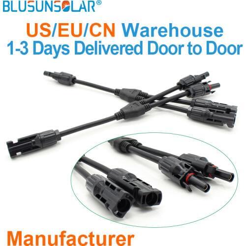 200 Pairs High Quality pv solar Connector Y Branch 2 To 1 Cable Connector TUV Standard 2 In 1 Y Adapter LJ0154Solar